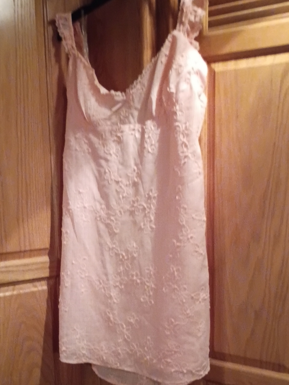 Women's Pink Lace Dress - Soft Pink Sleeveless Dress 24 Inches Long New